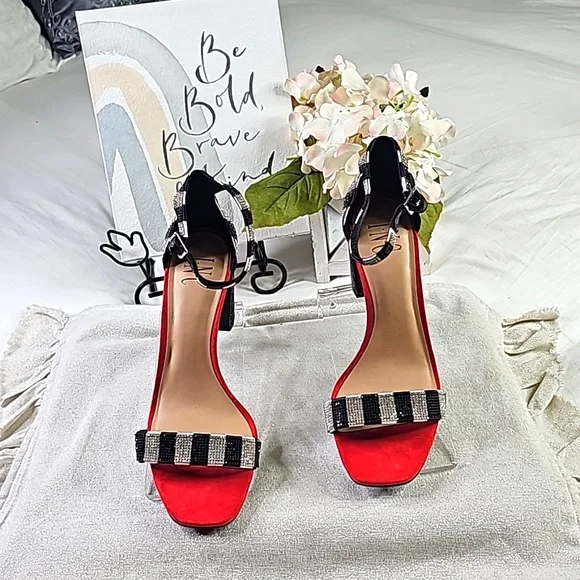 INC Black Red Stiletto Heels Elegant Wear Office wear Career Wedding - Picture 8 of 16